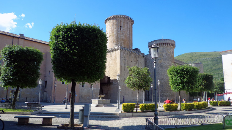 View of Castello Baronale in Fondi, Italy