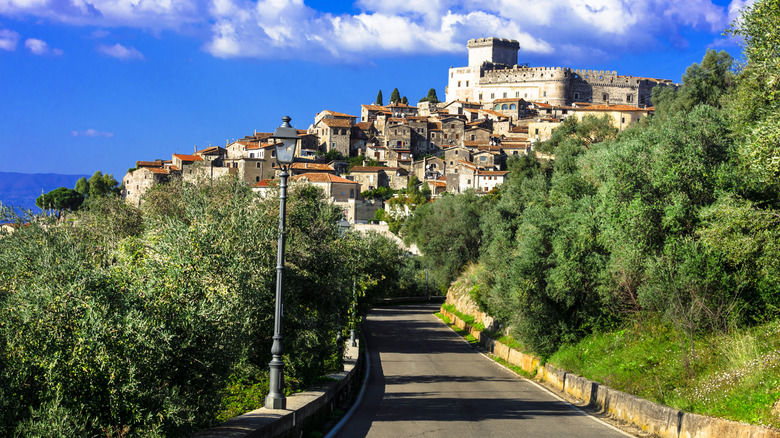 The village of Sermoneta in the province of Latina