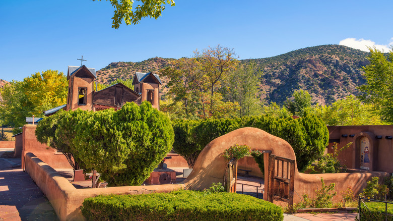El Santuario de Chimayo, believed to have healing dirt on its grounds in New Mexico
