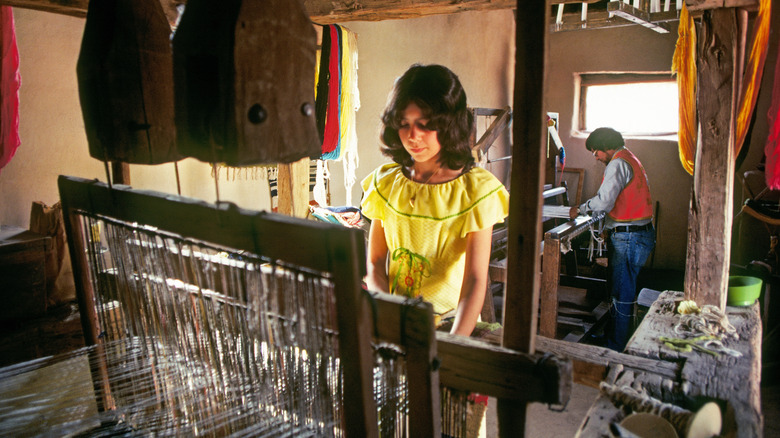 Visit traditional weaving shops while in Chimayo, New Mexico