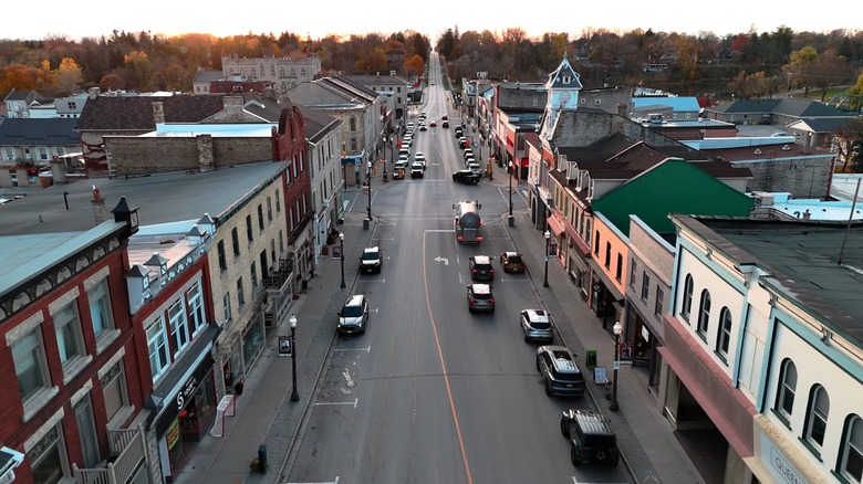 Aerial view of Downtown St. Marys in Ontario