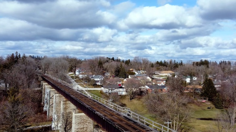 Aerial view of St. Marys in Ontario