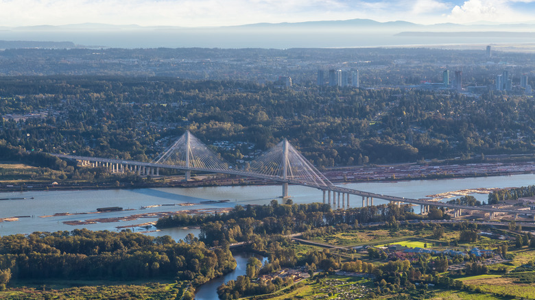 View of Surrey over the Fraser River