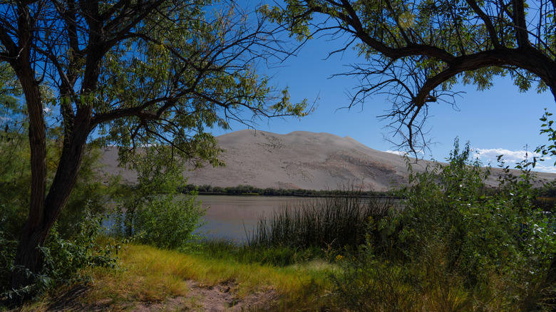 A body of water in Three Island State Park