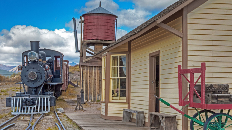 Steam train in Sumpter, Oregon