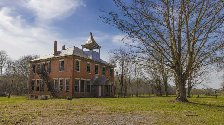 Barrack High School, build in the 1930s in Chilhowie, VA