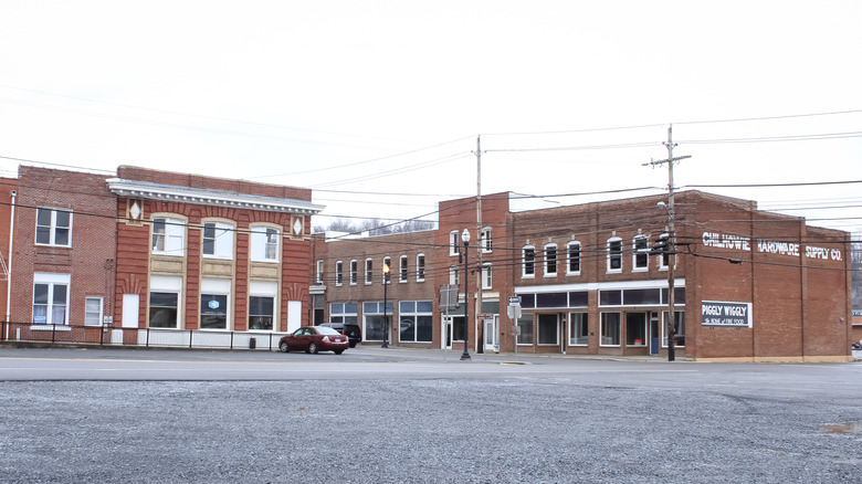 Downtown Chilhowie in winter