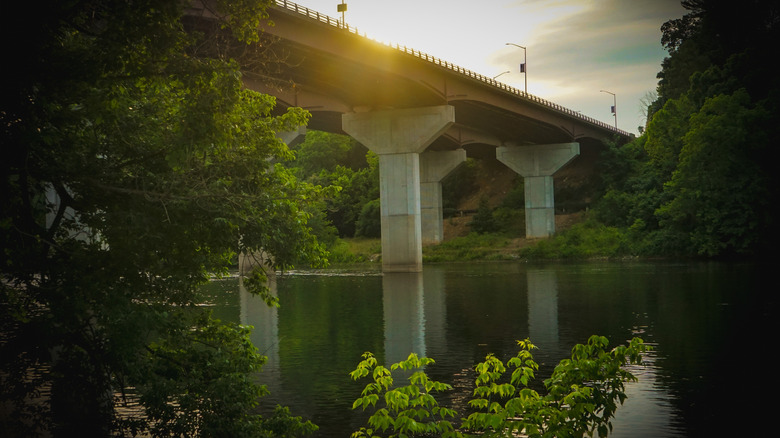 A view of the New River from Bisset Park in Radford, Virginia