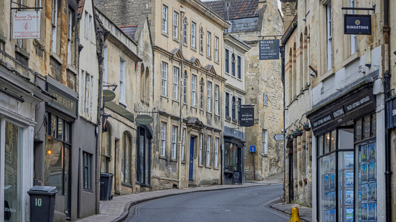 A streetscape photo of downtown Bradford