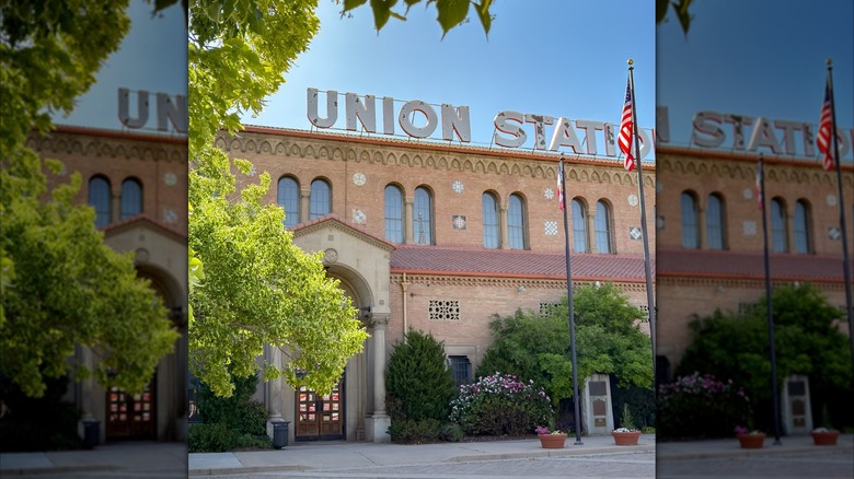 Train station with sign reading "Union Station," Ogden
