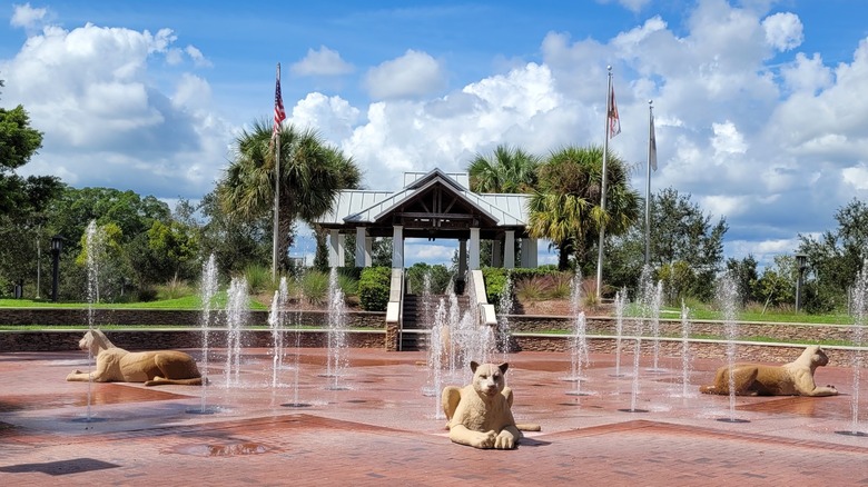 Splash pad at Commons Park in Royal Palm Beach, Florida