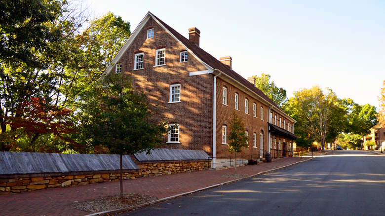 Red-brick Movarian home in Winston-Salem historic distric