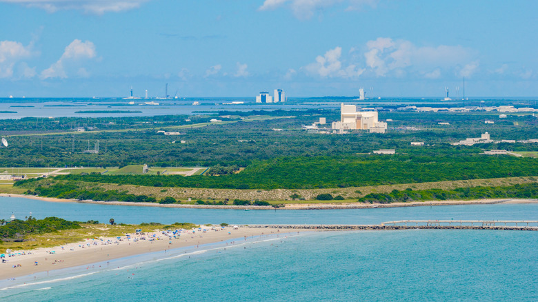 Beaches and cities along the Space Coast in Florida