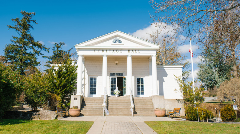 Facade of Heritage Hall in Kirkland, Washington