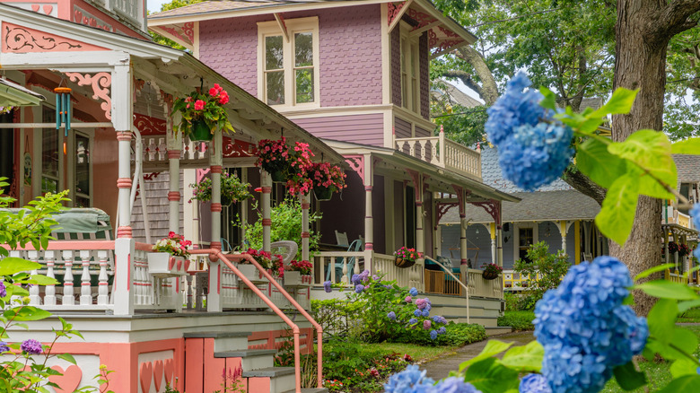 The community of colorful cottages in Oak Bluffs is a National Historic Landmark