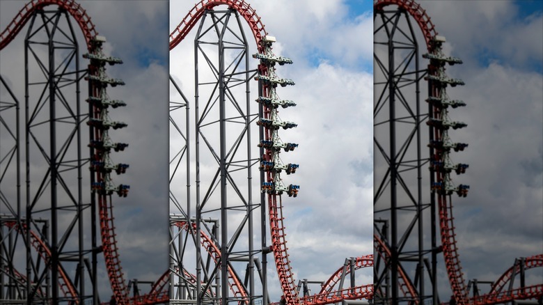 Start of the X2 rollercoaster at Six Flags Magic Mountain