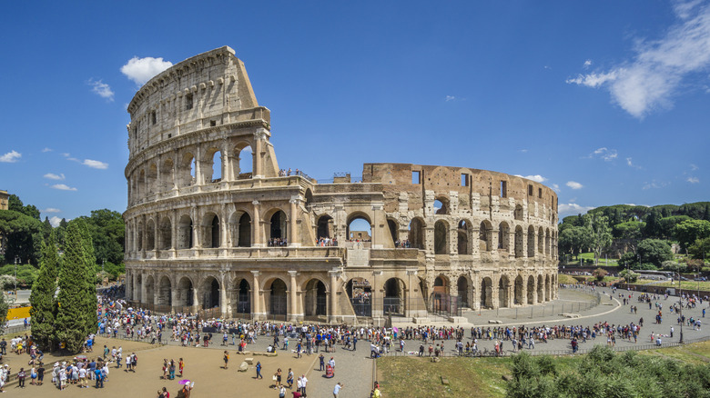 Crowds near The Colosseum