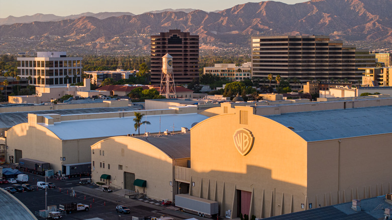Aerial view of the Warner Bros. Studios in Los Angeles