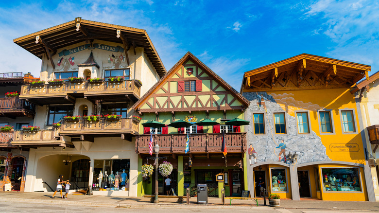 Bavarian-style houses in downtown Leavenworth