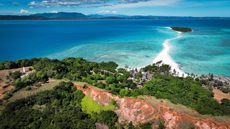 Aerial view of Nosy Iranja Island, Madagascar