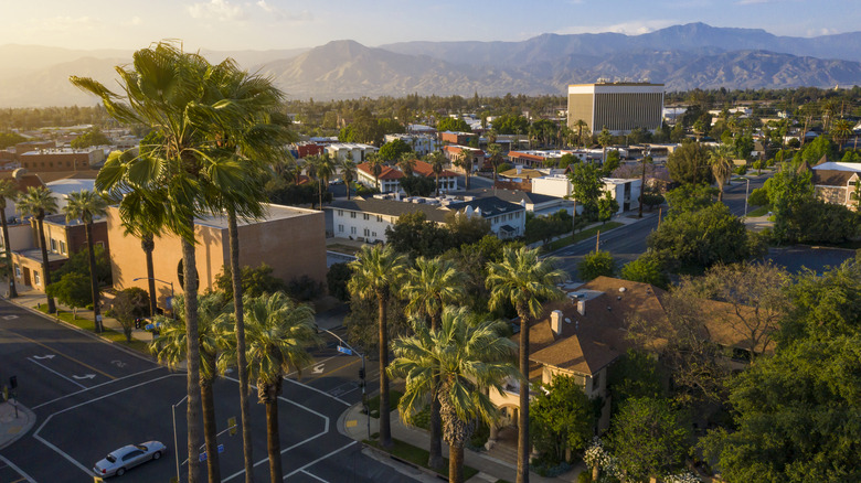 Aerial view of Redlands, California