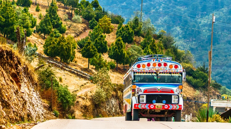Public bus in Guatemala