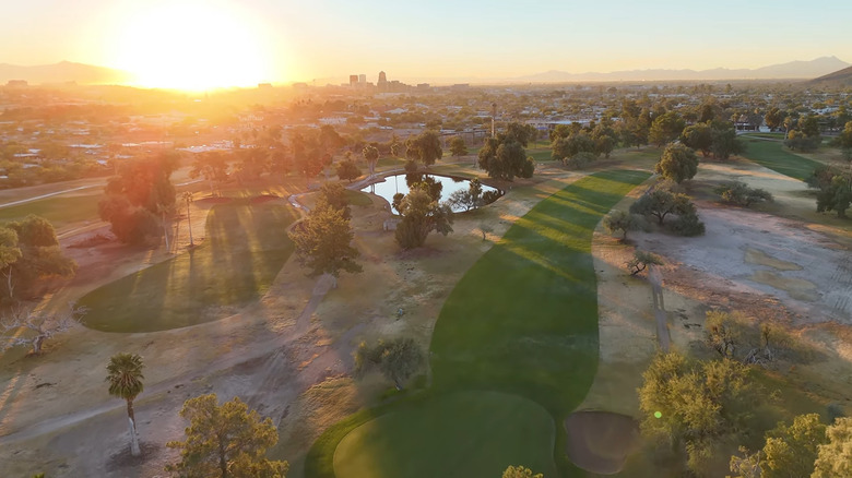 El Rio Golf Course in Tucson at sunset