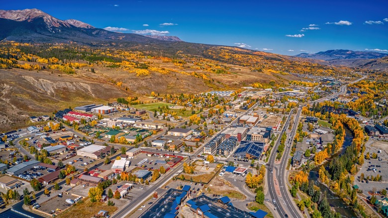 Aerial view of Silverthorne, Colorado