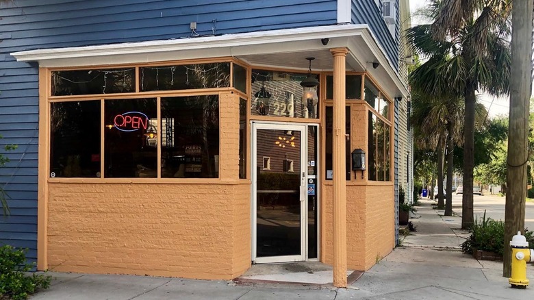 Blue wooden exterior D'Alessandro's Charleston South Carolina