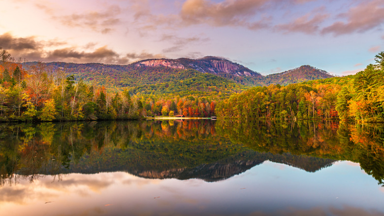 View of Table Rock State Park from the lake