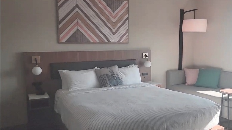 A guest room at the Cambria Hotel Columbia Downtown the Vista