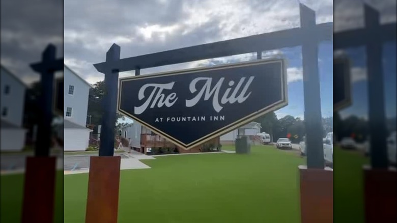The sign for the Mill at Fountain Inn