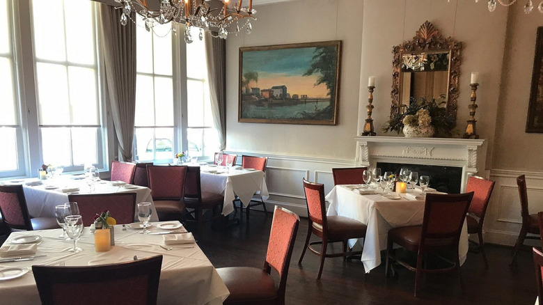 Elegant tables await guests at the High Cotton restaurant in Charleston, South Carolina