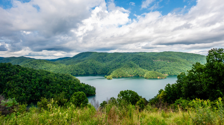 Lake Jocassee in Oconee County, South Carolina