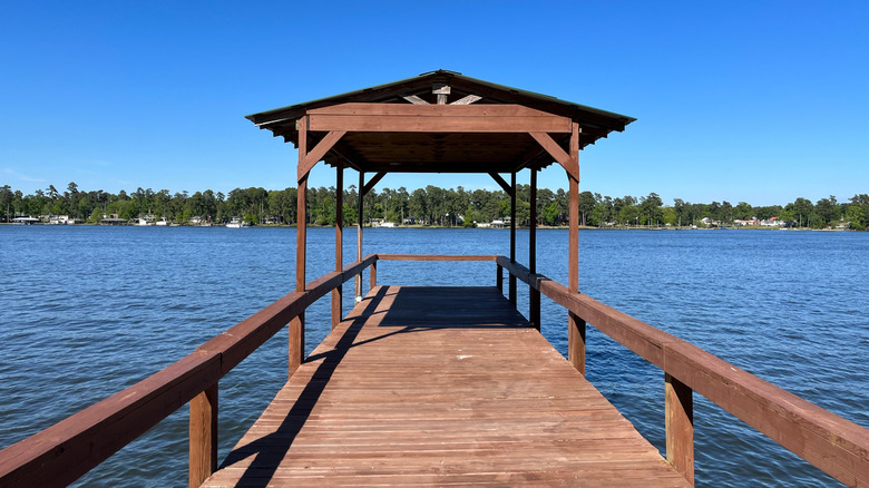 A dock on Lake Marion in South Carolina