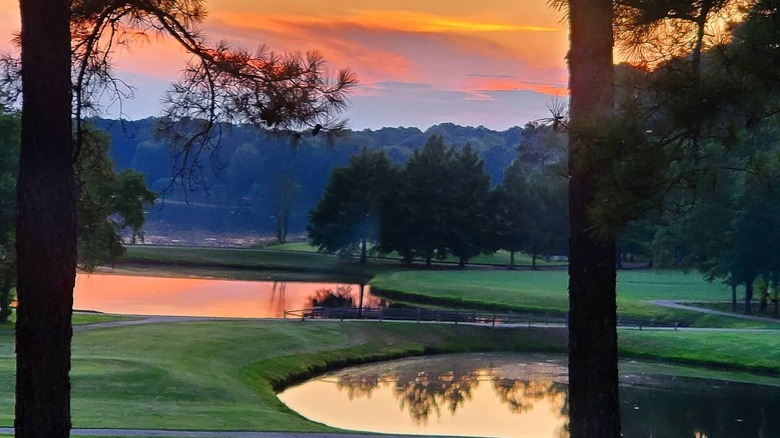 Sunset over Hickory Knob State Park golf course