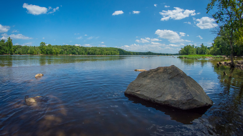 The Catawba River, at Landsford Canal State Park, in South Carolina