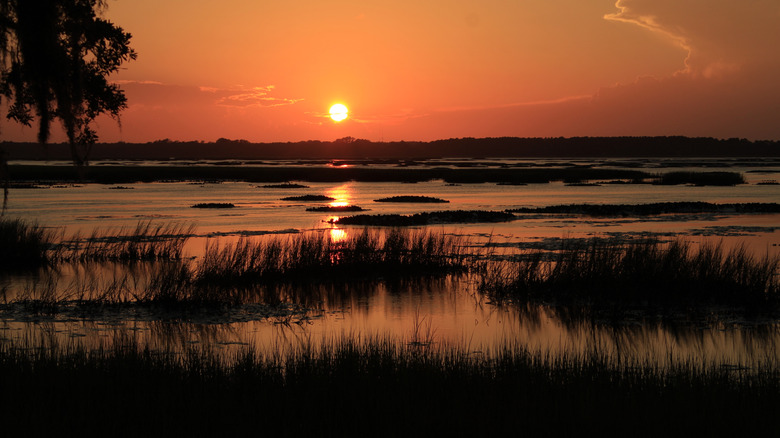 Sunset overlooking the Wadmalaw River