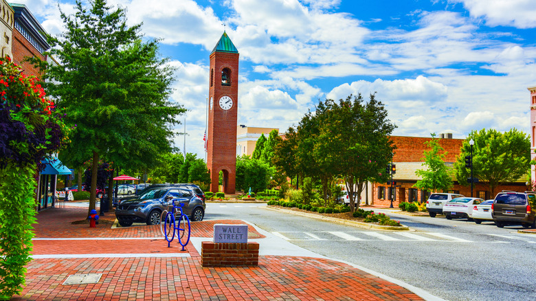 The downtown area of Spartanburg, South Carolina