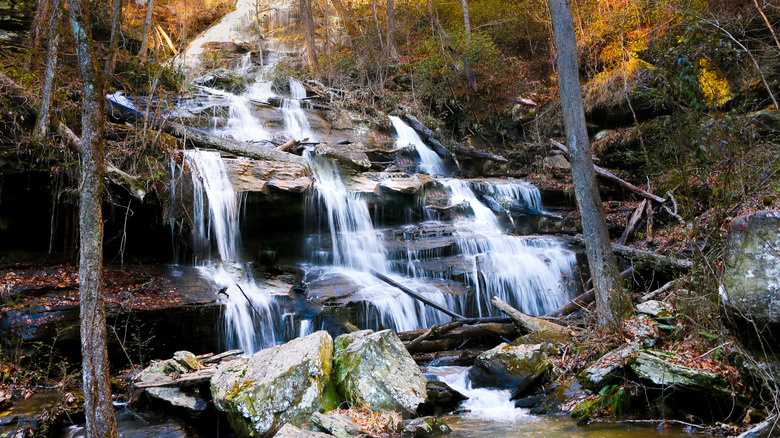 Issaqueena Falls at Stumphouse Park in Walhalla, South Carolina