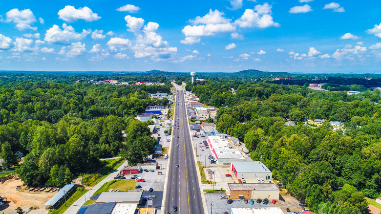 An aerial view of Easley, South Carolina