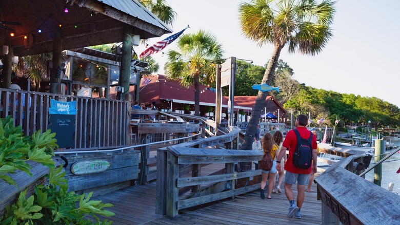 MarshWalk with great seafood restaurants