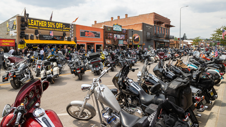Main Street landscape during the Sturgis Motorcycle Rally