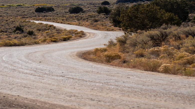 Road winds through Castle Rocks
