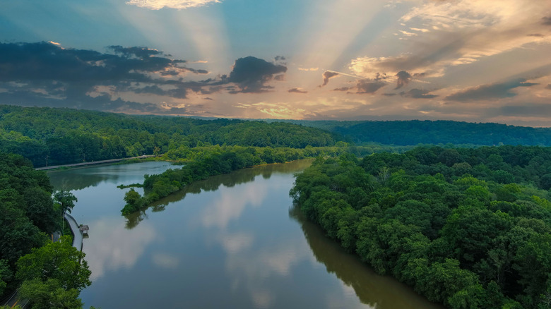 A beautiful sunset over the Chattahoochee River