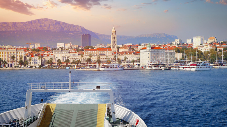 The town Split seen from the ferry