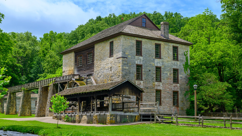 Grist mill at Pioneer Village in Spring Mill State Park
