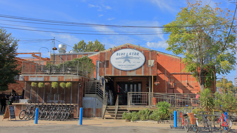 Exterior of Blue Star Brewing Company in San Antonio, Texas