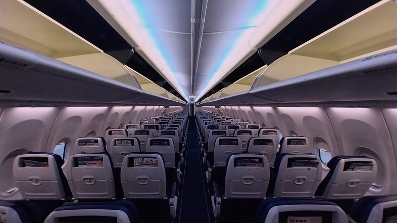 Interior of a Southwest Boeing plane