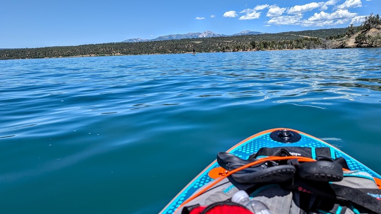 Kayaking on Lake Nighthorse outside of Durango, Colorado